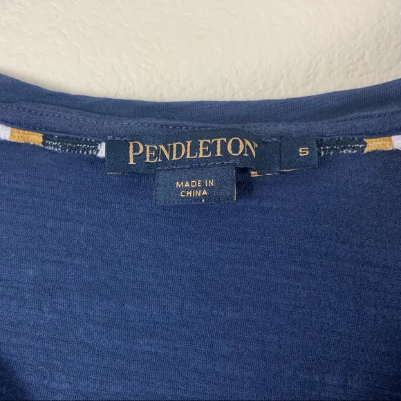 Pendleton Navy Cotton Tee - Picture 6 of 7
